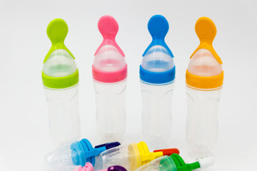 Set de hranire pentru bebelusi 5 in 1, 6 luni+, diverse culori, silicon, 21x5 cm